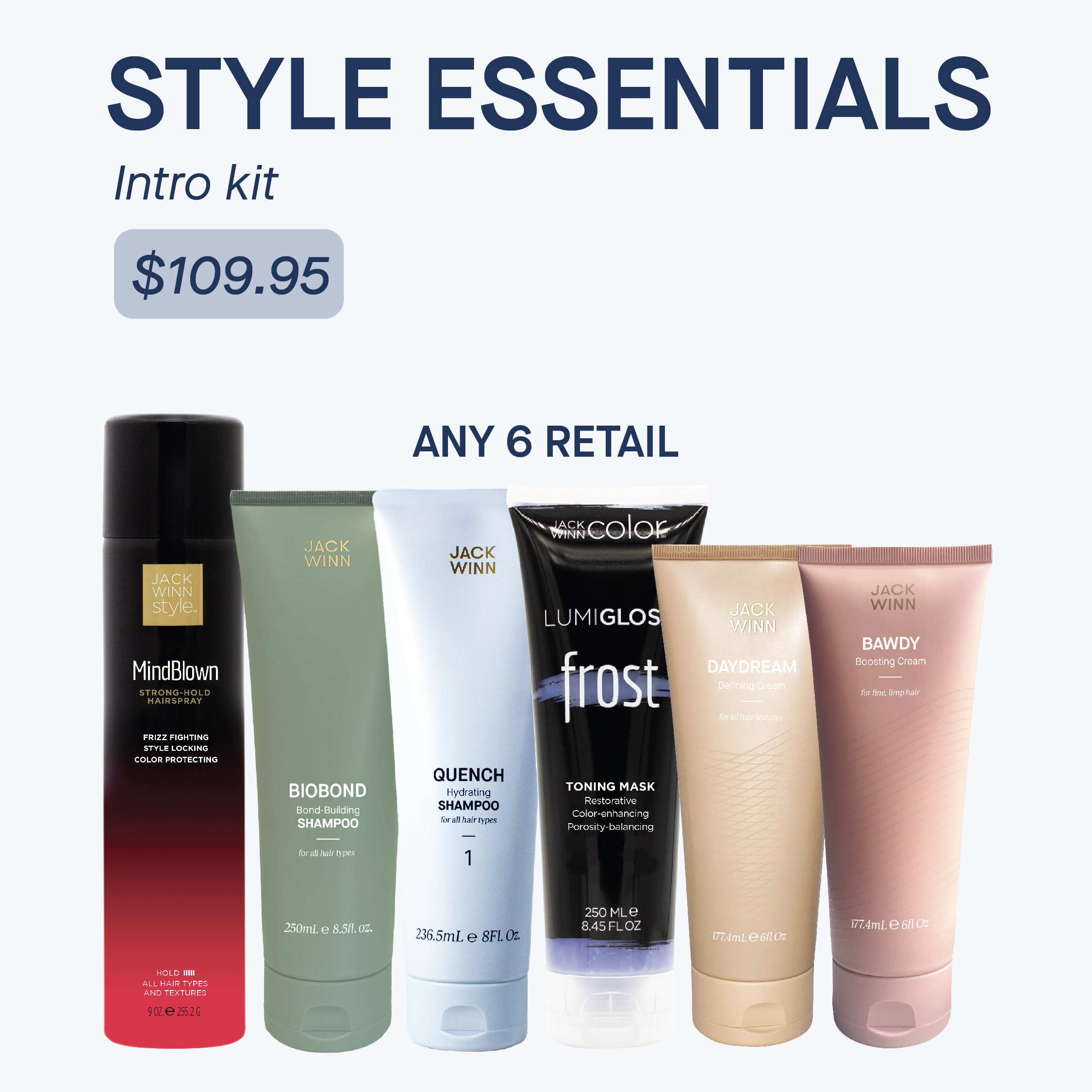 Style Essentials Intro Kit - 6 retail items for selling chair-side